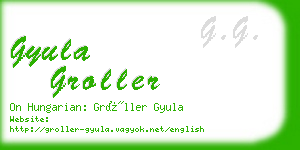 gyula groller business card